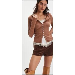 Free People / Tilly Rib Long Sleeve Button Cardigan / sz XS